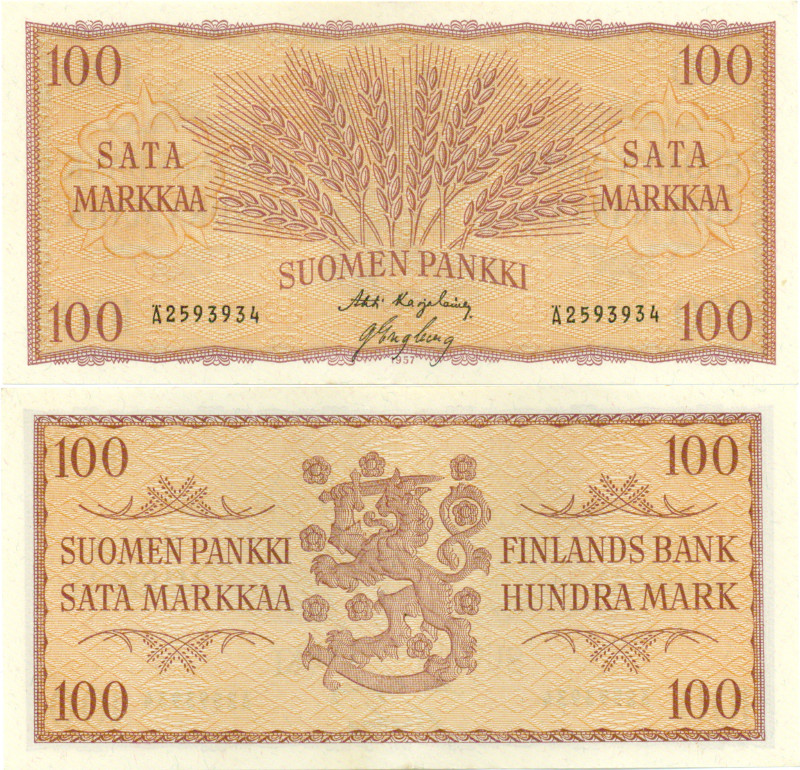 100 Markkaa 1957 Ä2593934 kl.7